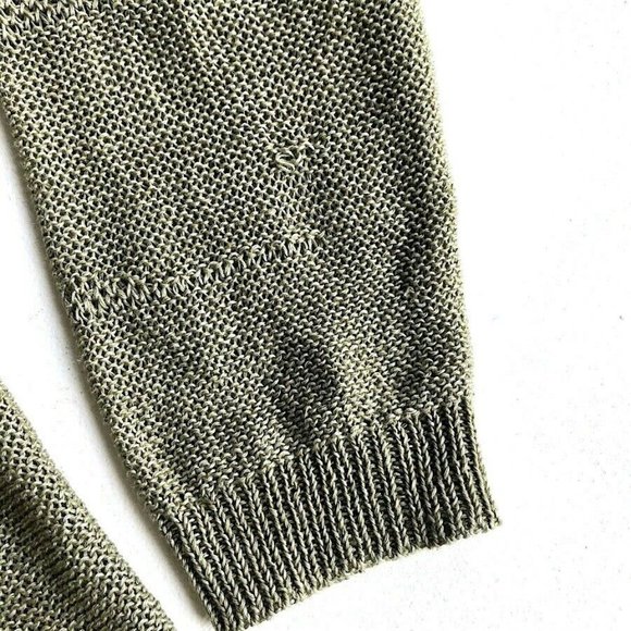 POETRY 100% Linen Knit Green Button Front Cardigan - Picture 2 of 6